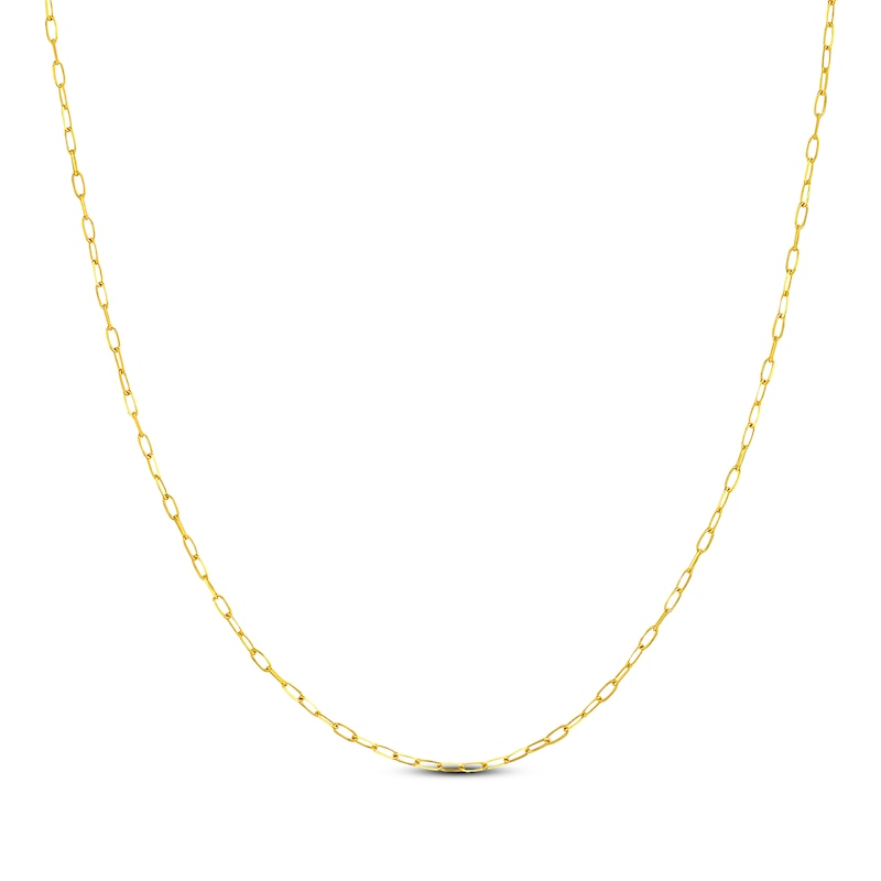Main Image 1 of 1.7mm Paperclip Chain Necklace Solid 14K Yellow Gold 18"
