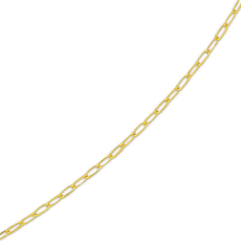 Main Image 2 of 1.7mm Paperclip Chain Necklace Solid 14K Yellow Gold 18"