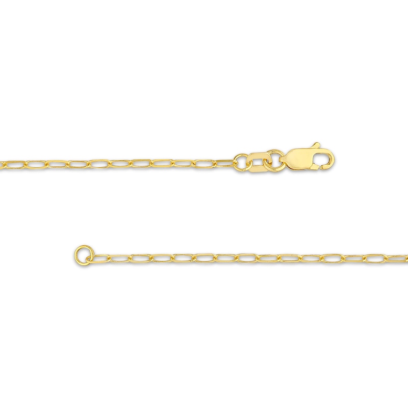 Main Image 3 of 1.7mm Paperclip Chain Necklace Solid 14K Yellow Gold 18"