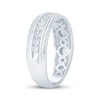 Thumbnail Image 2 of Now + Forever Men's Diamond Angled Pattern Wedding Band 1/2 ct tw 10K White Gold