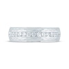 Thumbnail Image 3 of Now + Forever Men's Diamond Angled Pattern Wedding Band 1/2 ct tw 10K White Gold