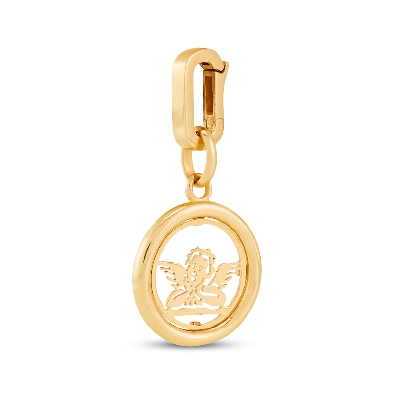 Main Image 2 of Charmed Memories Angel Circle Charm 10K Yellow Gold