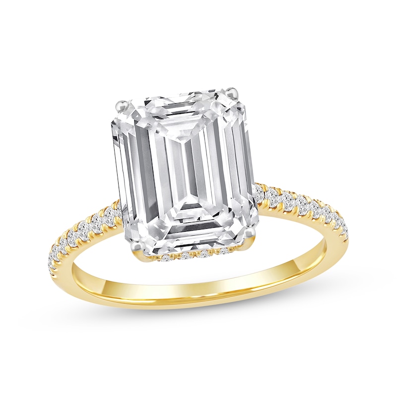 Main Image 1 of Now + Forever Lab-Grown Diamonds Emerald-Cut Engagement Ring 4-1/3 ct tw 14K Yellow Gold