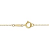 Thumbnail Image 3 of American Blue Sapphire & Diamond Halo Necklace 1/10 ct tw 10K Yellow Gold 18"