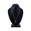 Thumbnail Image 4 of American Blue Sapphire & Diamond Halo Necklace 1/10 ct tw 10K Yellow Gold 18"