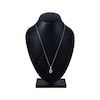 Thumbnail Image 4 of American Blue Sapphire & Diamond Halo Necklace 1/10 ct tw 10K White Gold 18"