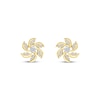 Thumbnail Image 2 of Diamond Pinwheel Stud Earrings 1/8 ct tw 10K Yellow Gold