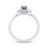 Thumbnail Image 3 of American Blue Sapphire & Diamond Ring 1/15 ct tw 10K White Gold