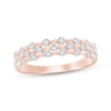 Thumbnail Image 1 of Now + Forever Diamond Three-Row Staggered Anniversary Ring 5/8 ct tw 14K Rose Gold