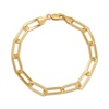 Thumbnail Image 1 of STUDIO BY KAY 6.5mm Paperclip Chain Bracelet Solid 24K Yellow Gold Vermeil Sterling Silver 7.5"