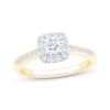 Thumbnail Image 1 of Now + Forever Round-Cut Diamond Cushion Halo Engagement Ring 3/4 ct tw 10K Two-Tone Gold