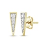 Thumbnail Image 1 of Diamond Triangle Mini Stud Earrings 1/6 ct tw 10K Yellow Gold