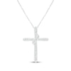 Thumbnail Image 1 of Diamond Cross Necklace 1/5 ct tw Sterling Silver 18&quot;
