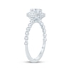 Thumbnail Image 2 of Now + Forever Oval-Cut Diamond Halo Engagement Ring 1 ct tw 14K White Gold