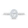 Thumbnail Image 3 of Now + Forever Oval-Cut Diamond Halo Engagement Ring 1 ct tw 14K White Gold
