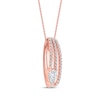 Thumbnail Image 2 of Pear-Shaped Diamond Three-Row Loop Necklace 1 ct tw 10K Rose Gold 18&quot;