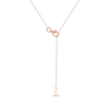 Thumbnail Image 4 of Pear-Shaped Diamond Three-Row Loop Necklace 1 ct tw 10K Rose Gold 18&quot;