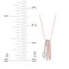 Thumbnail Image 5 of Pear-Shaped Diamond Three-Row Loop Necklace 1 ct tw 10K Rose Gold 18&quot;