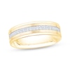 Thumbnail Image 1 of Now + Forever Men's Diamond Brushed Finish Wedding Band 1/4 ct tw 10K Two-Tone Gold