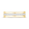 Thumbnail Image 3 of Now + Forever Men's Diamond Brushed Finish Wedding Band 1/4 ct tw 10K Two-Tone Gold