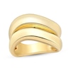 Thumbnail Image 1 of Polished Two-Row Wavy Dome Ring 24K Yellow Gold Vermeil Sterling Silver