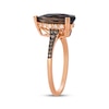 Thumbnail Image 2 of Le Vian Pear-Shaped Chocolate Quartz Ring 1/4 ct tw Diamonds 14K Strawberry Gold