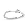 Thumbnail Image 1 of STUDIO BY KAY Baguette & Round-Cut Diamond Toi et Moi Ring 1/20 ct tw Sterling Silver