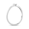 Thumbnail Image 2 of STUDIO BY KAY Baguette & Round-Cut Diamond Toi et Moi Ring 1/20 ct tw Sterling Silver