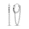 Thumbnail Image 1 of Men's Hoop & Chain Drop Earrings Stainless Steel