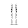 Thumbnail Image 2 of Men's Hoop & Chain Drop Earrings Stainless Steel