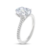 Thumbnail Image 2 of THE LEO Prisma Diamond Oval-Cut Hidden Halo Engagement Ring 1-5/8 ct tw 14K White Gold
