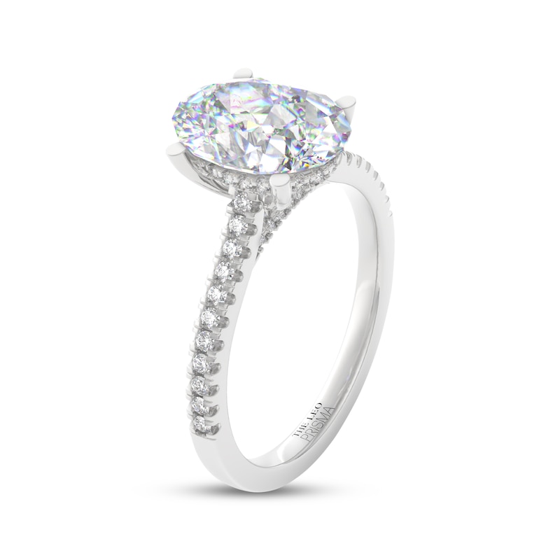 Main Image 2 of THE LEO Prisma Diamond Oval-Cut Hidden Halo Engagement Ring 1-5/8 ct tw 14K White Gold