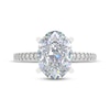Thumbnail Image 3 of THE LEO Prisma Diamond Oval-Cut Hidden Halo Engagement Ring 1-5/8 ct tw 14K White Gold