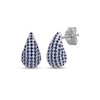 Thumbnail Image 1 of Blue Lab-Created Sapphire Teardrop Earrings Sterling Silver