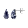 Thumbnail Image 3 of Blue Lab-Created Sapphire Teardrop Earrings Sterling Silver