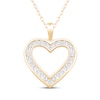 Thumbnail Image 1 of Diamond Heart Outline Necklace 1/2 ct tw 10K Yellow Gold 18"