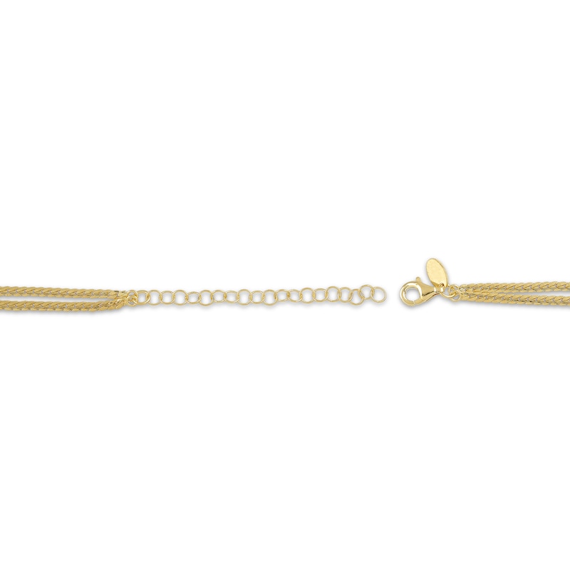 Main Image 3 of Curb Chain Double Strand Necklace 24K Yellow Gold Vermeil Sterling Silver 18"