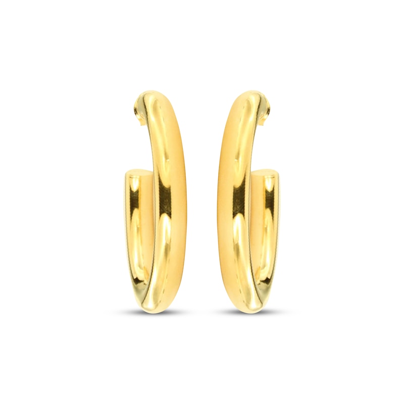 Main Image 2 of Polished Hoop Earrings 24K Yellow Gold Vermeil Sterling Silver 42mm