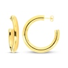 Thumbnail Image 3 of Polished Hoop Earrings 24K Yellow Gold Vermeil Sterling Silver 42mm