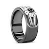 Thumbnail Image 2 of Star Wars TIE Fighter Black Onyx & Black Diamond Accent Ring Sterling Silver & Black Rhodium