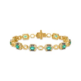 Le Vian Emerald Bracelet 1 ct tw Diamonds 14K Honey Gold 7"