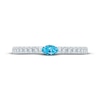 Thumbnail Image 4 of Monique Lhuillier Bliss Blue & White Lab-Grown Diamond Anniversary Ring 1/3 ct tw 18K White Gold