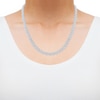 Thumbnail Image 4 of Diamond Tennis Necklace 1/2 ct tw Sterling Silver 17"