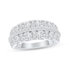 Thumbnail Image 1 of Now + Forever Lab-Grown Diamonds Round & Baguette-Cut Anniversary Ring 2 ct tw 14K White Gold