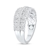 Thumbnail Image 2 of Now + Forever Lab-Grown Diamonds Round & Baguette-Cut Anniversary Ring 2 ct tw 14K White Gold