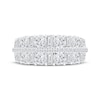 Thumbnail Image 4 of Now + Forever Lab-Grown Diamonds Round & Baguette-Cut Anniversary Ring 2 ct tw 14K White Gold