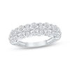 Thumbnail Image 1 of Now + Forever Lab-Grown Diamonds Oval & Round-Cut Anniversary Ring 2 ct tw 14K White Gold