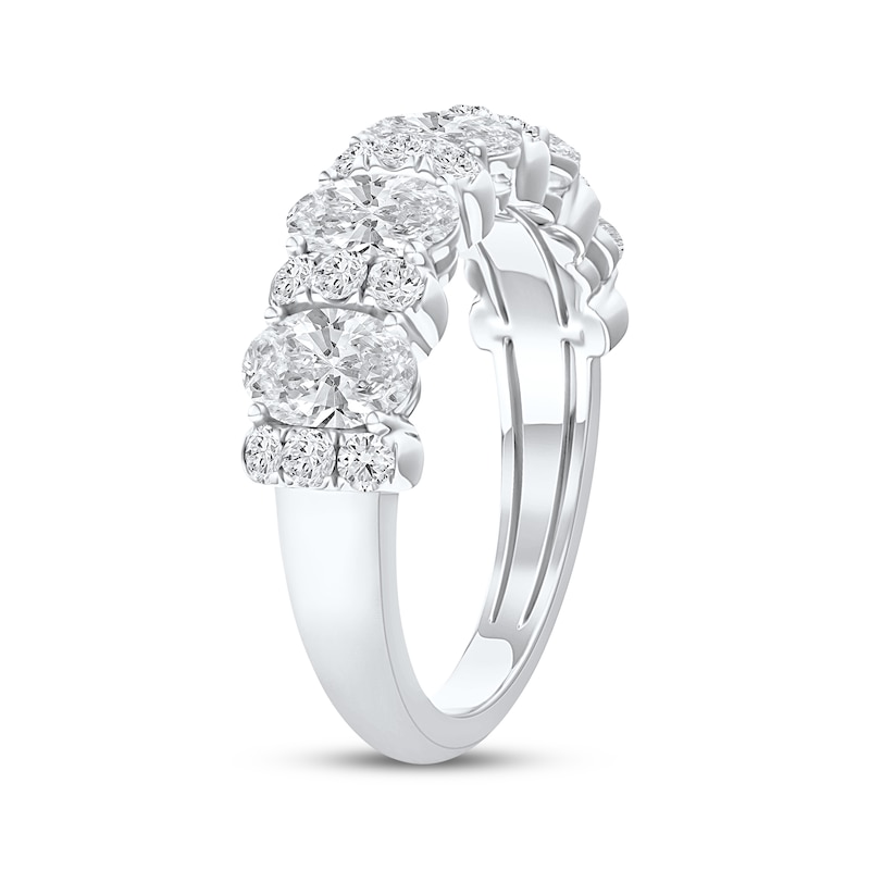 Main Image 2 of Now + Forever Lab-Grown Diamonds Oval & Round-Cut Anniversary Ring 2 ct tw 14K White Gold