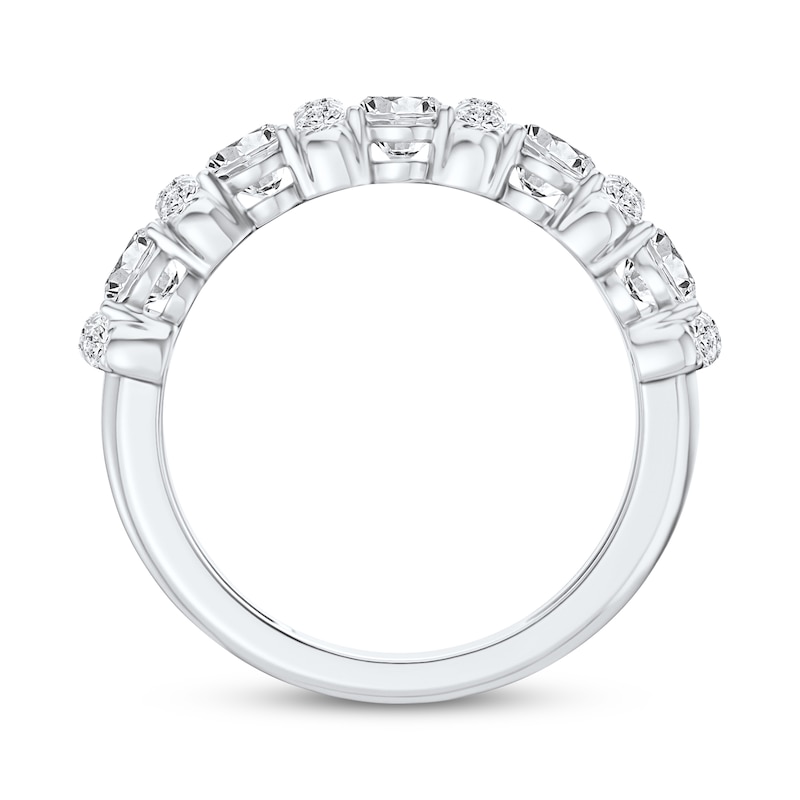 Main Image 3 of Now + Forever Lab-Grown Diamonds Oval & Round-Cut Anniversary Ring 2 ct tw 14K White Gold