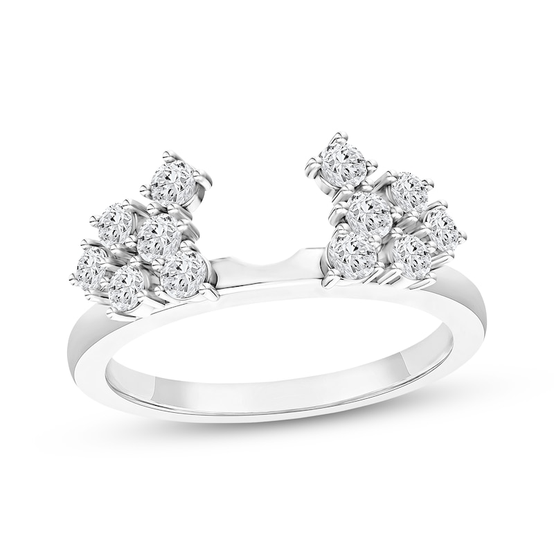 Main Image 1 of Now + Forever Diamond Cluster Enhancer Ring 3/4 ct tw 14K White Gold